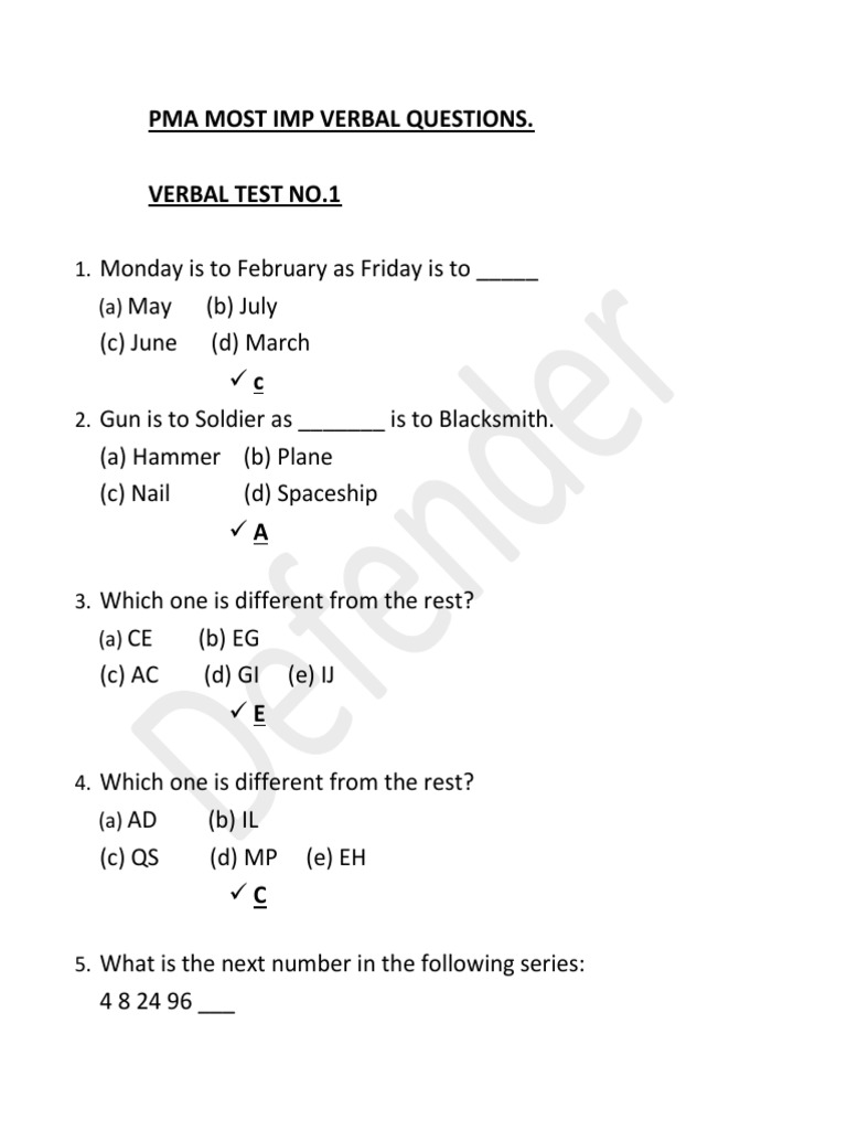 Verbal Pma | PDF
