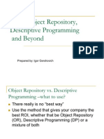 8231942 QTP Object Repository Descriptive Programming and Beyond