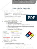 MSDS Lubricante para Cableado