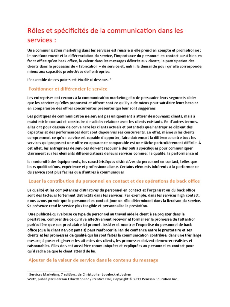 Rôles Et Spécificités de La Communication | PDF