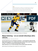 Börje Salming - en Av Svensk Ishockeys Allra Största - SVT Sport