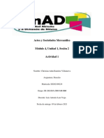 Actos y Sociedades Mercantiles: Nombre: Christian Adán Ramírez Villanueva