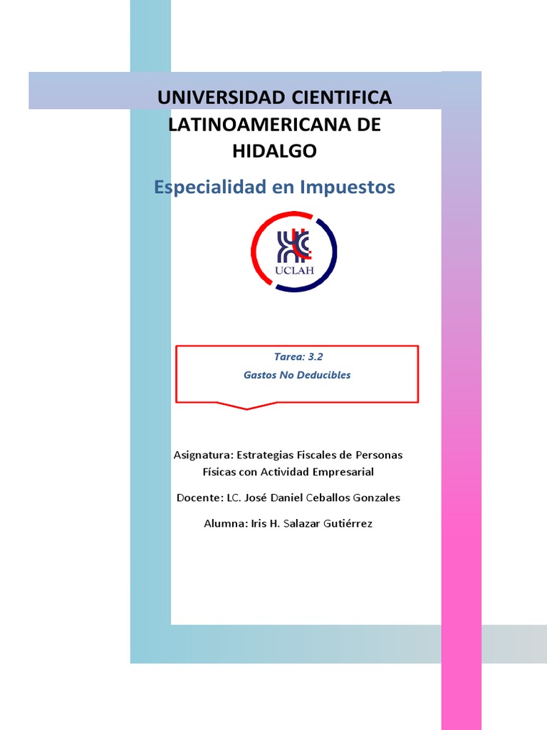 Gastos No Deducibles: Definición y Ejemplos | PDF | Impuesto sobre la ...