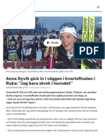 Anna Dyvik Gick in I Väggen I Kvartsfinalen I Ruka: "Jag Bara Skrek I Huvudet" - SVT Sport