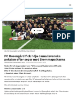 FC Rosengård Fick Höja Damallsvenska Pokalen Efter Seger Mot Brommapojkarna - SVT Sport