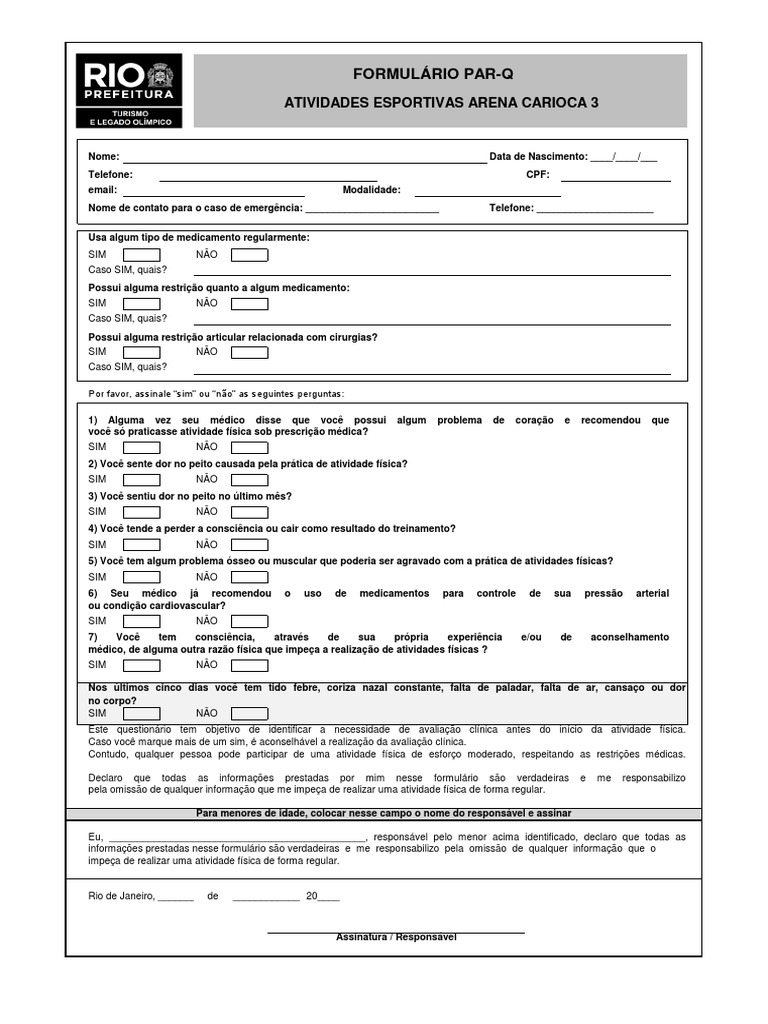 Formulario Par Q | PDF | Dor | Física