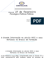 Internação séc XVII e reflexos Brasil