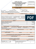 Formulario Único Declaración Juramentada de Bienes Y Actividad Económica Privada Persona Natural (LEY 190 de 1995)