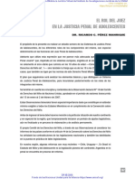 El Rol Del Juez en La Justicia Penal de Adolescentes: Dr. Ricardo C. Pérez Manrique
