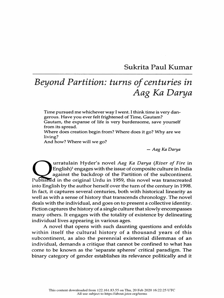 Partition Literature Basti PDF Partition Of India