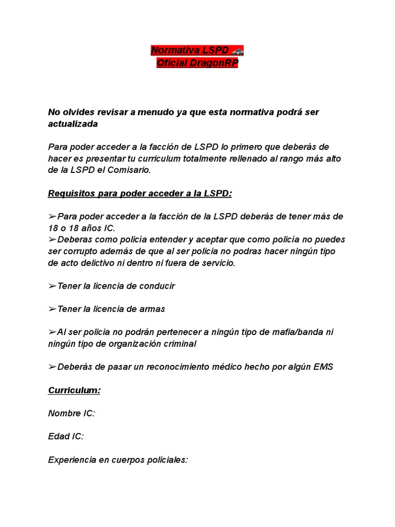 Normativa LSPD | PDF | Policía | Secuestro