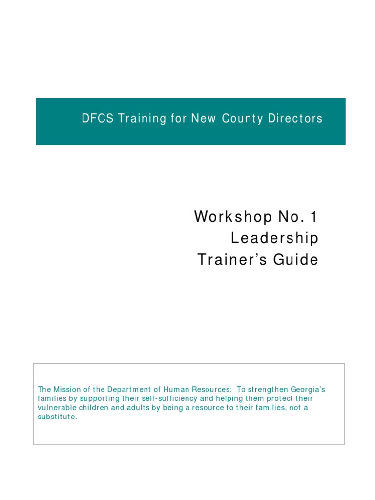 Leadership Trainers Guide GA PDF Leadership Learning