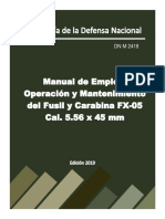 Manual de Empleo, Operacion y Mantenimientoi Del Fusil y Carabina FX-05 Cal. 5.56 X 45 MM