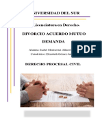 Divorcio Acuerdo Mutuo