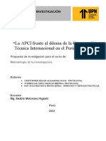 La APCI Frente Al Dilema de La Cooperación Técnica Internacional en El Perú, Año 2022