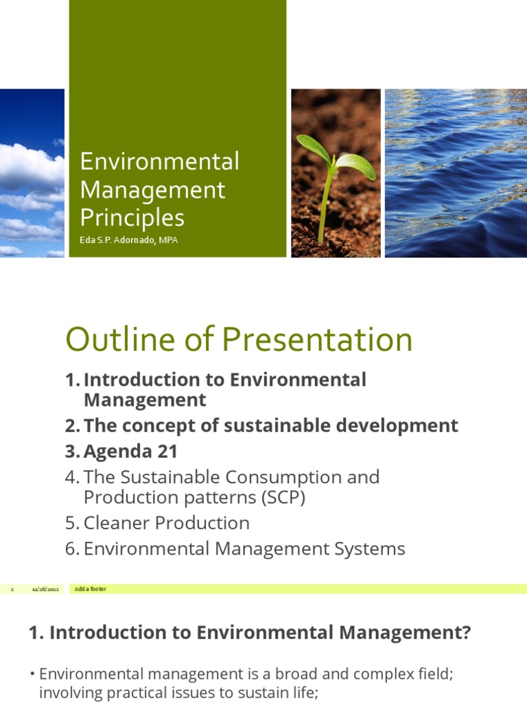 Environmental Management PDF Sustainability Millennium