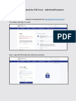 Process To Download The ITR Form