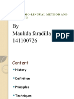 The Audio Lingual Method and Drilling by Maulida Faradila