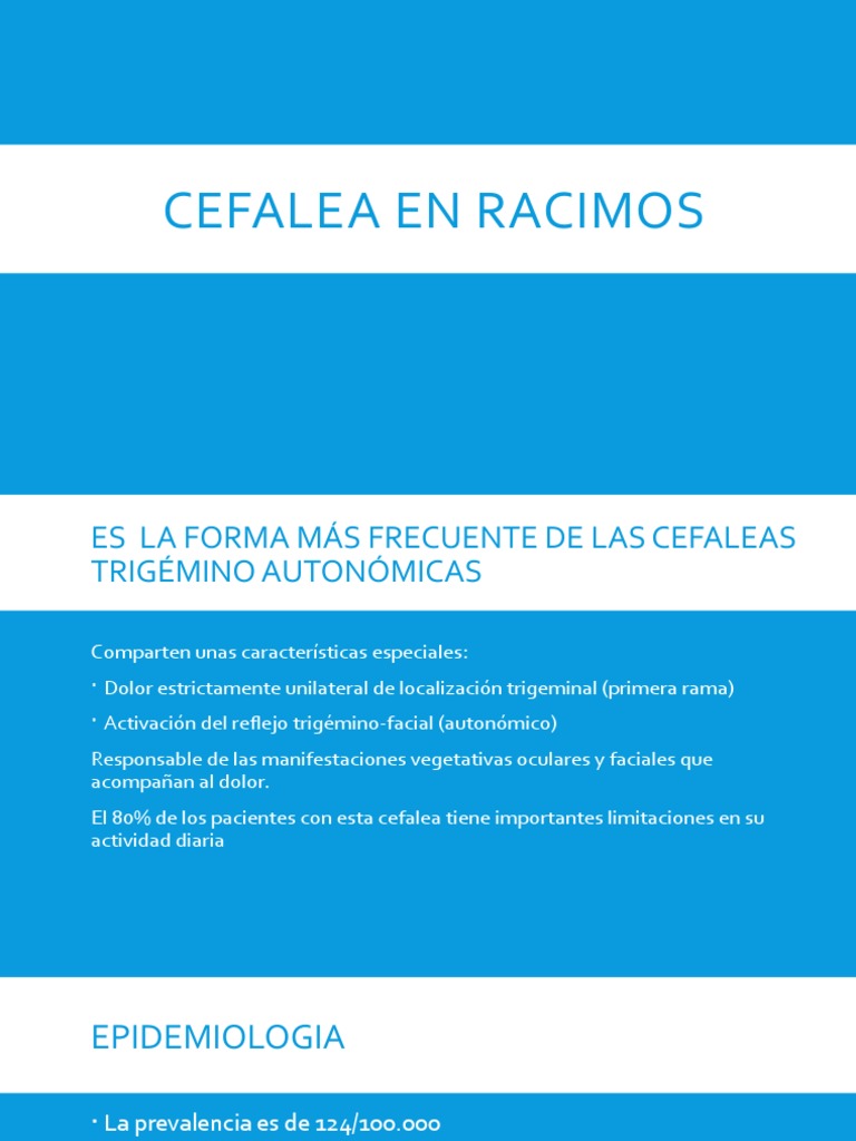 Cefalea en Racimos | PDF | Relaciones personales, crianza y desarrollo ...