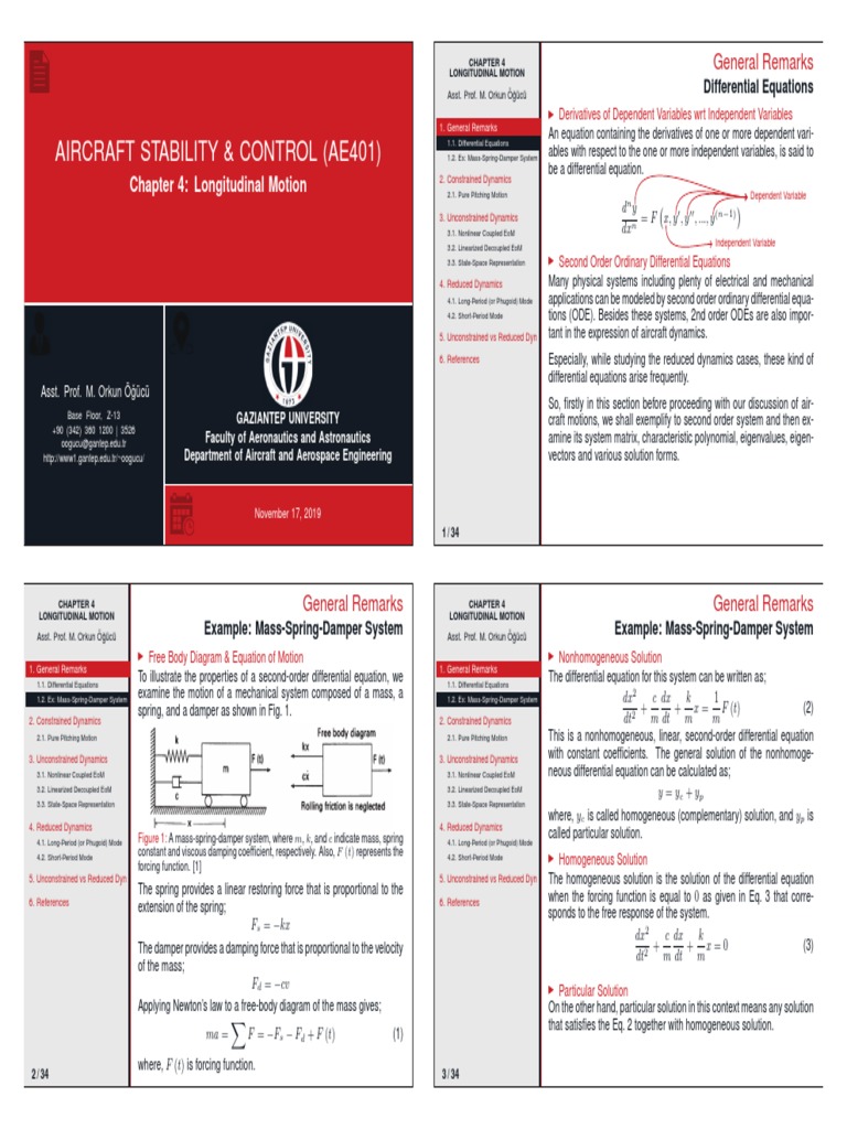 Ae401 ch04 PDF Eigenvalues And Eigenvectors Differential Equations