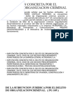 Imputacion Concreta Por El Delito de Organizacion Criminal