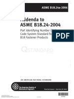 ASME B18.24a-2006 - Addenda of Part Identify