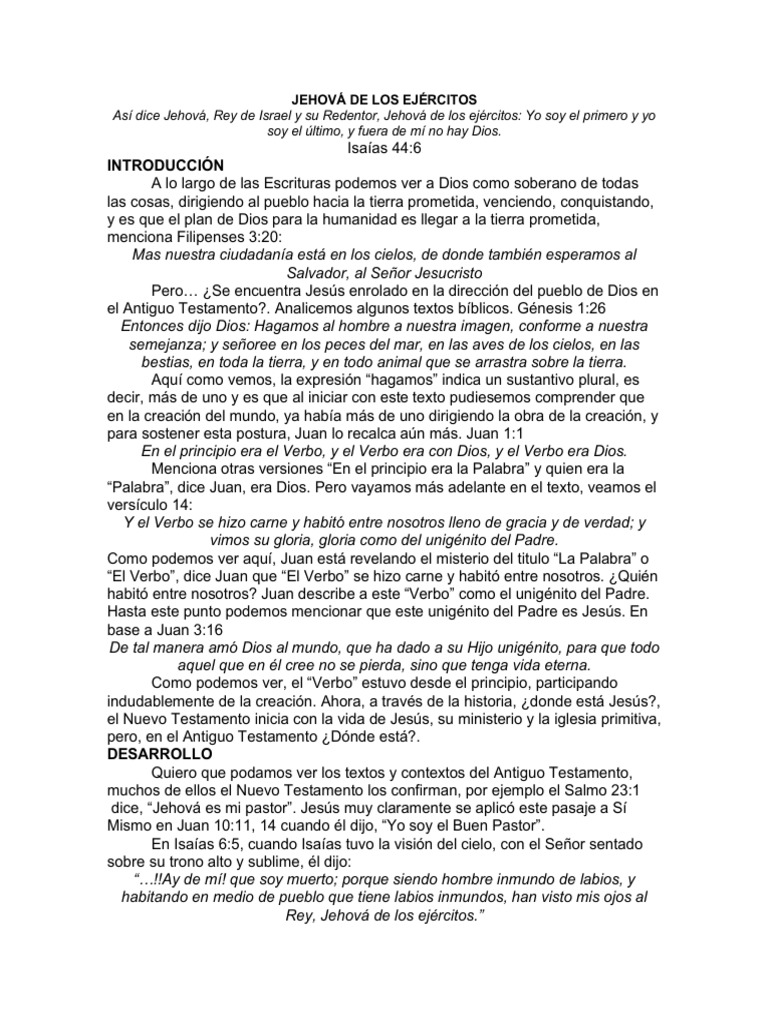Jehová de Los Ejércitos | PDF