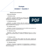 ECOLOGIA - Resolução Do LT - Unidade I