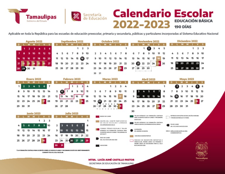 Calendario Escolar 2022 2023 | PDF