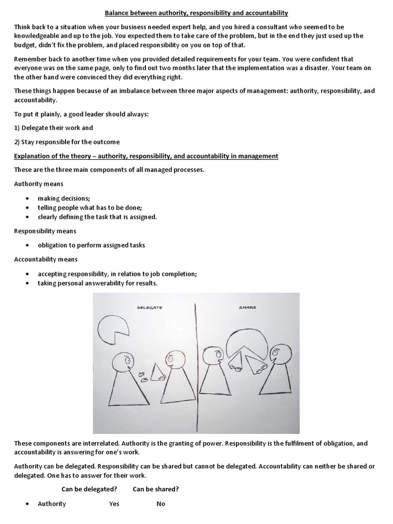 Balancing Authority, Responsibility, and Accountability | PDF | Risk ...