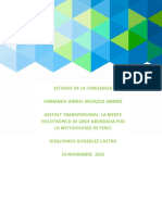 Gestalt Transpersonal La Mente Holotrópica de Grof Abordada Por La Metodología de Perls