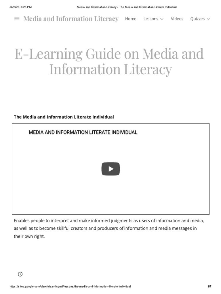 The Importance of Media Literacy | PDF | Information Literacy | Literacy