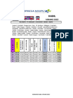 Horarios Habil Verano 2022