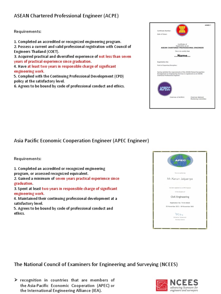 Engineering Licenses PDF Educational Stages Career And Technical