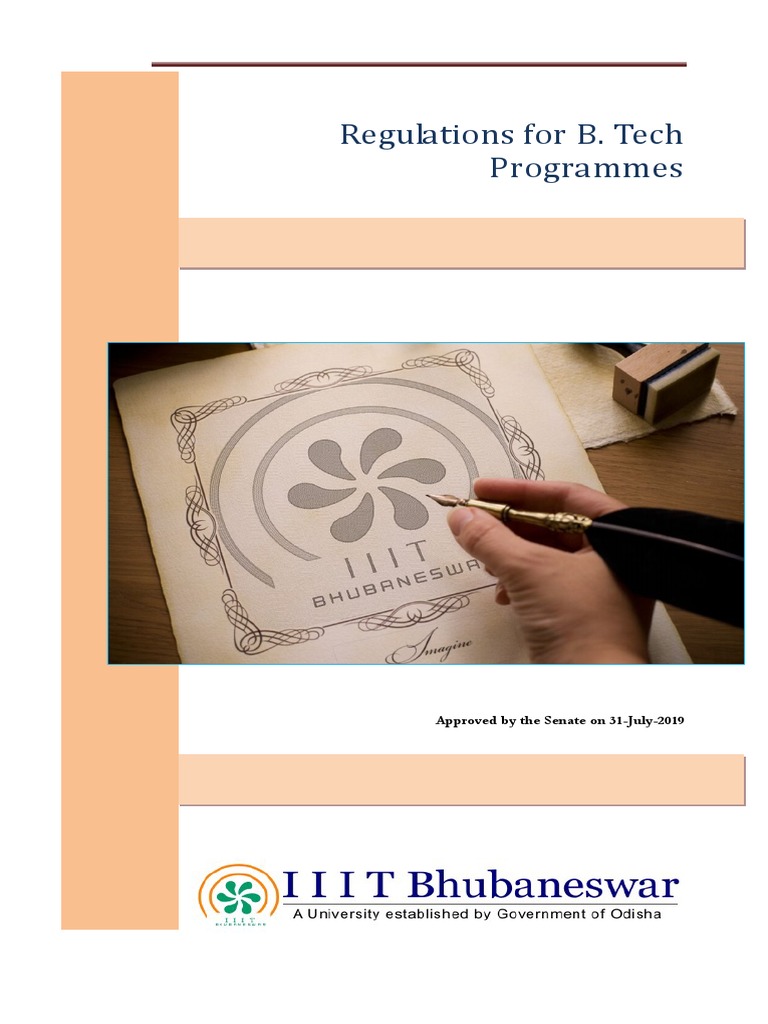 B. Tech Programme Regulations Overview | PDF