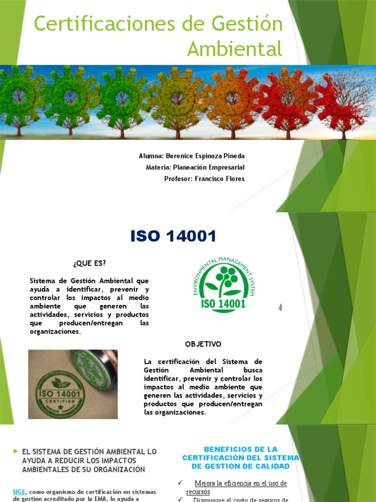 Certificación ISO 14001 y sus Beneficios | PDF | Business | Entorno natural