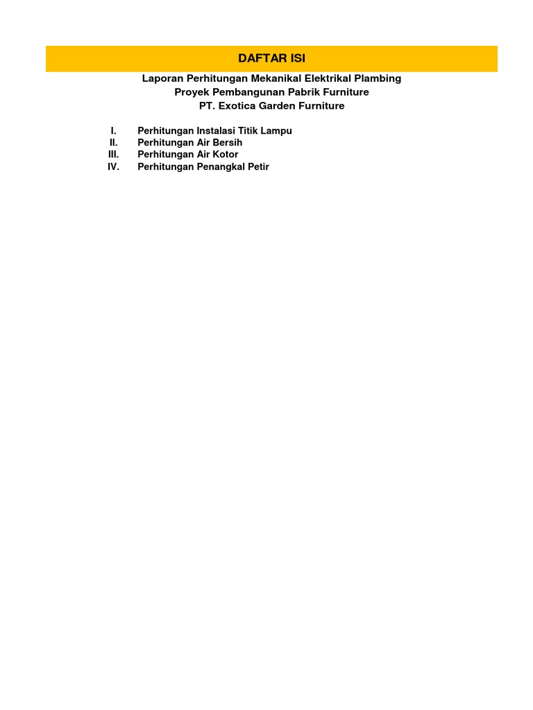 Laporan Perhitungan Mep | PDF