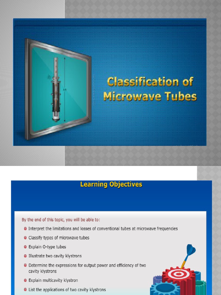 Classification of Microwave Tubes 1 PDF