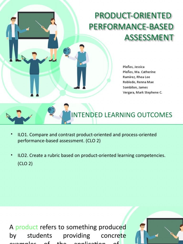ProductOriented PerformanceBased Assessment Reporting PDF