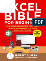 Suman Harjit Excel Bible For Beginners Excel For Dummies Book Containing