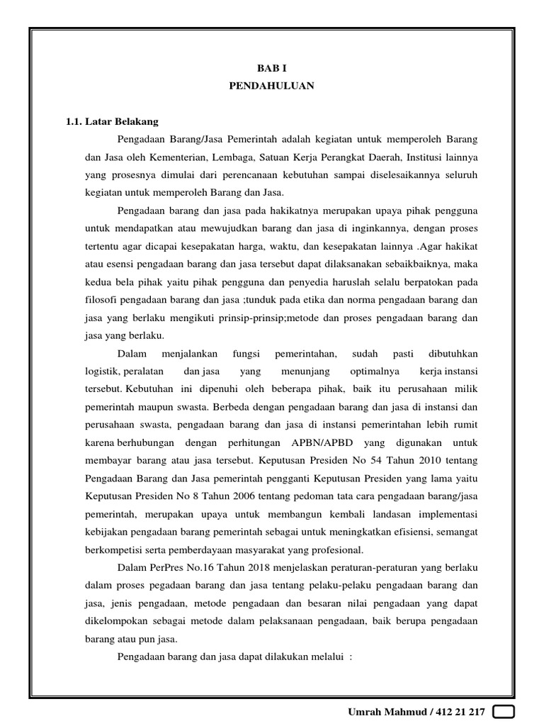 Materi Makala Pengadaan Barang Dan Jasa | PDF