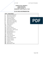 CIT LAB List of Presentation Topics