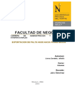 INFORME DE EXPORTACION