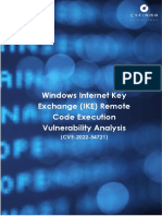 Windows Internet Key (IKE) Remote Code Excusion Vulnerability Analysis