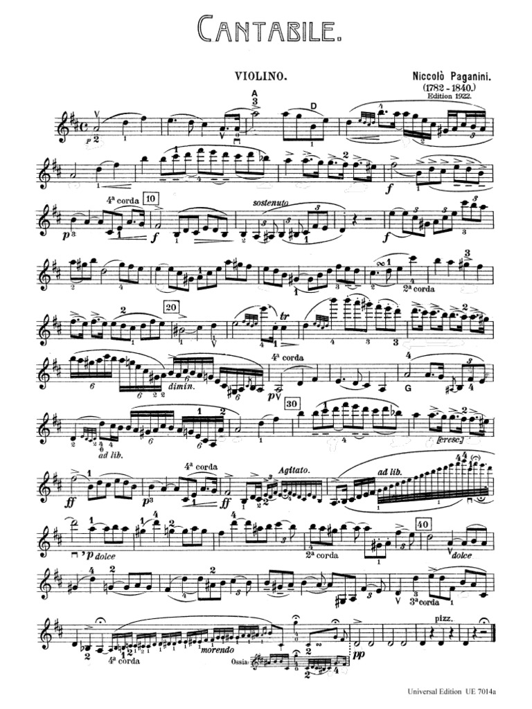 Cantabile 3 Paganini | PDF