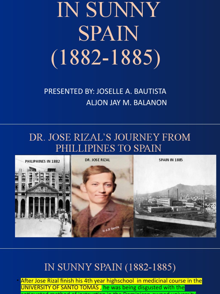 Rizal's Secret Mission to Spain (1882-1885) | PDF