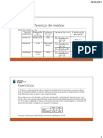 Resolução Dos Exercicios de Testes de Hipóteses À Diferença de Médias