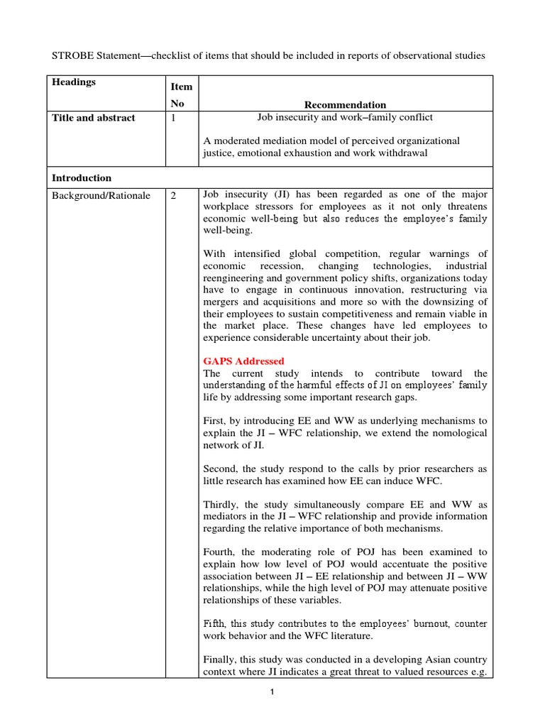 Assignment STROBEchecklist (6) T3 PDF Survey Methodology Methodology