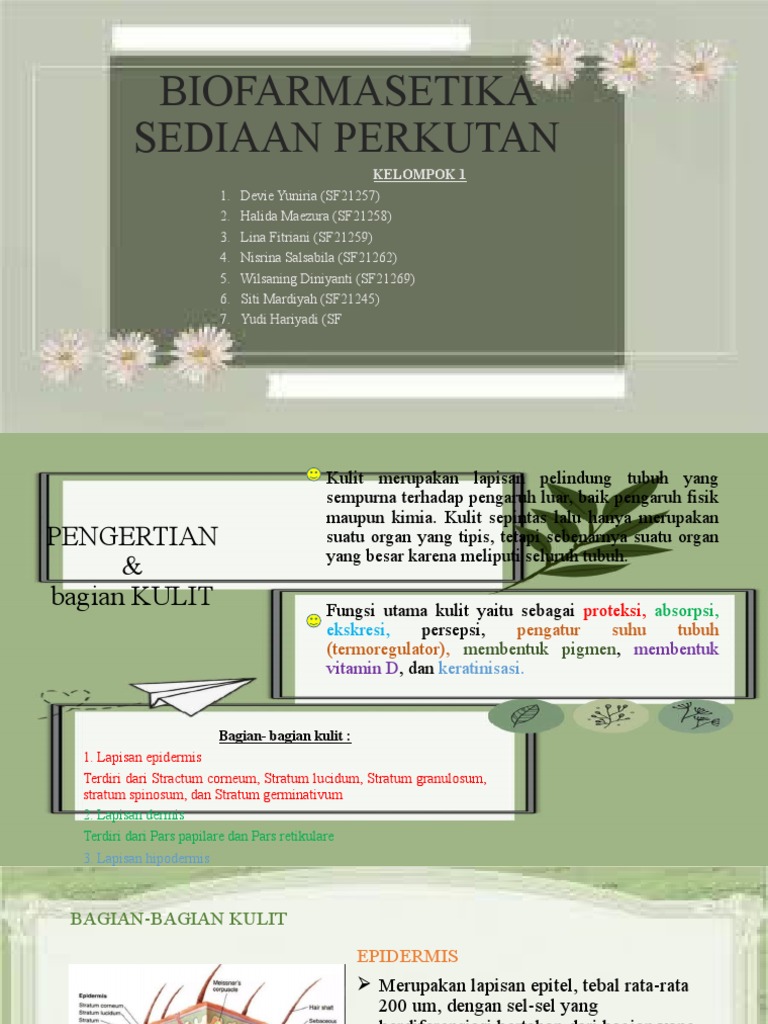Biofarmasetika Sediaan Perkutan | PDF