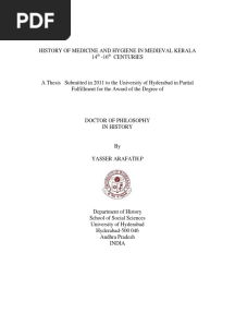 Yasser Arafath - History of Medicine and Hygiene in Medieval Kerala 14th - 16th Centuries